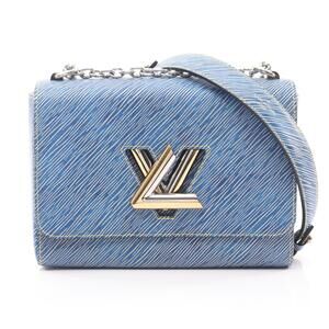 Louis Vuitton Twist Shoulder Bag Epi Leather Blue White